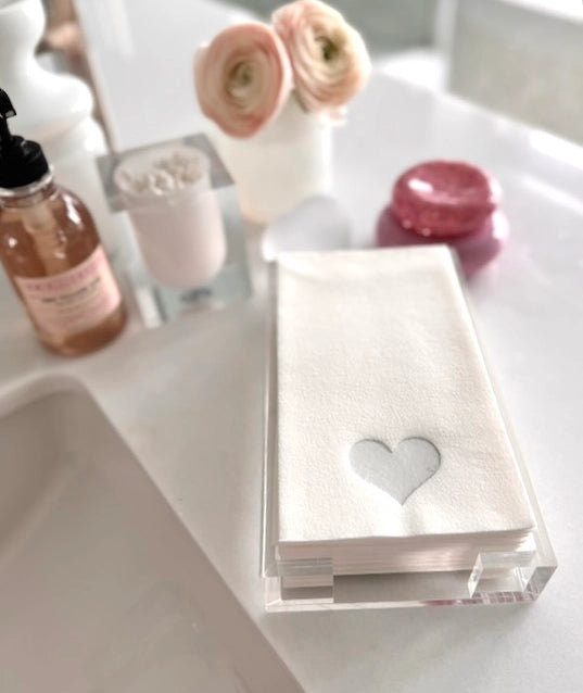 Acrylic Tray with Guest Towels