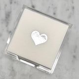 Heart Cocktail Napkin Hostess Set - Silver