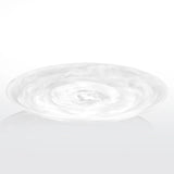 Flat Bowl - XL White Swirl