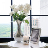 Coluna Dual Vase - Marble and Silver