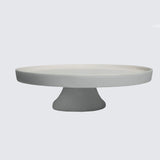 Footed Cake Stand - Large Solid Grey