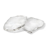 Kivita Coasters (Set of 2) - Crystal & Silver