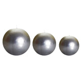 Silver Ball Candle - Large