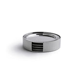 Striations Coasters in Holder - Silver (Set of 4)