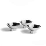 Striations Trio Bowl Set - Silver
