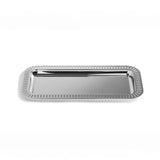 Striations Serving Tray Small Rectangle - Silver