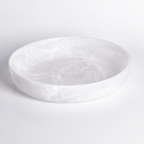 Round Platter - Medium White Swirl