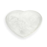 Heart Tray - Medium White Swirl
