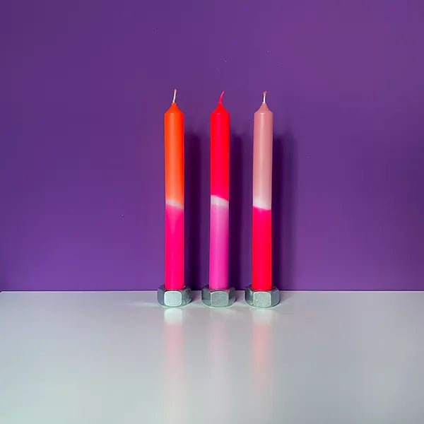 Dip Dye Neon Candles
